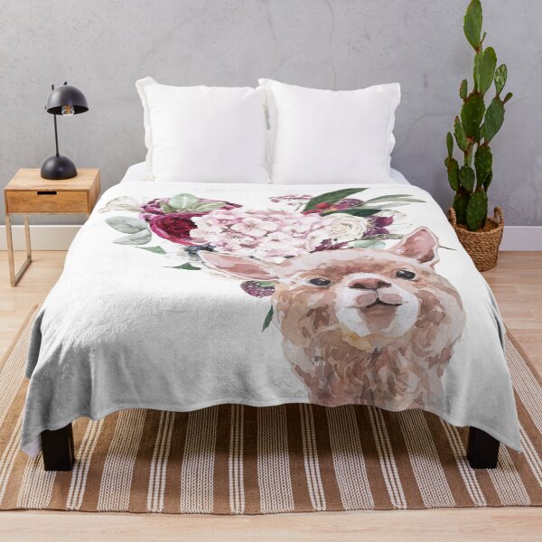 Item preview, Llama print with beautiful flowers designed and sold by AlexaandPepi.