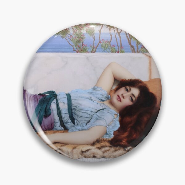 Item preview, Mischief and Repose by John William Godward Remastered Xzendor7 Classical Art Old Masters Reproductions designed and sold by Xzendor7 Digital Art Creations.