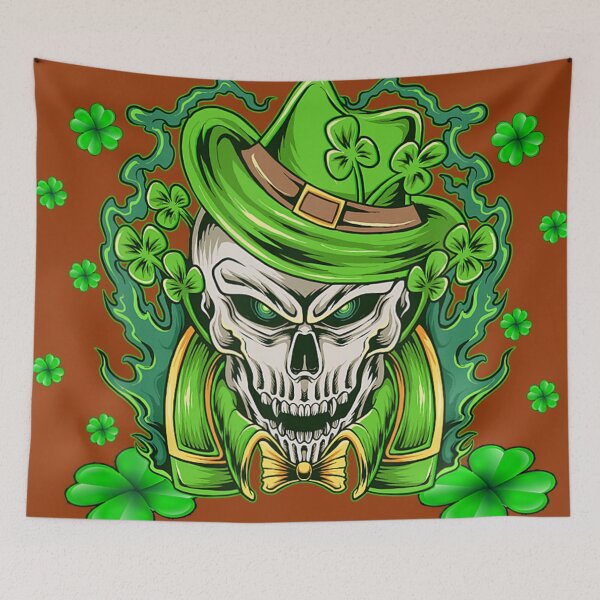 Item preview, St Patricks Day Halloween Party Skull Leprechaun  designed and sold by TurtleRide.