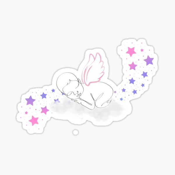 "angel baby girl " Sticker for Sale by craftduck Redbubble