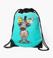 Niedliches Baby Zebra Hippie Rucksackbeutel