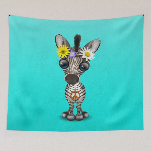 Item preview, Cute Baby Zebra Hippie designed and sold by JeffBartels.