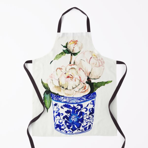 Item preview, Chinoiserie vase, White peony designed and sold by Myartspace.