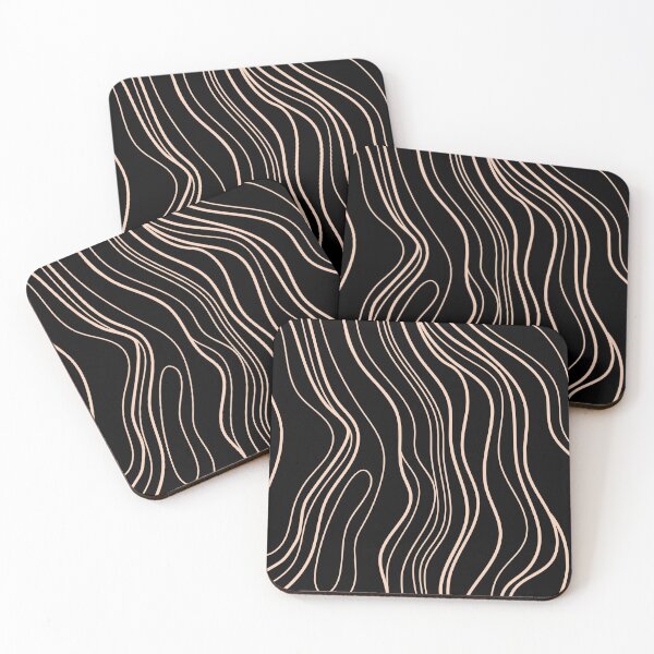 Item preview, Curve lines on black background designed and sold by AI ART Studio.