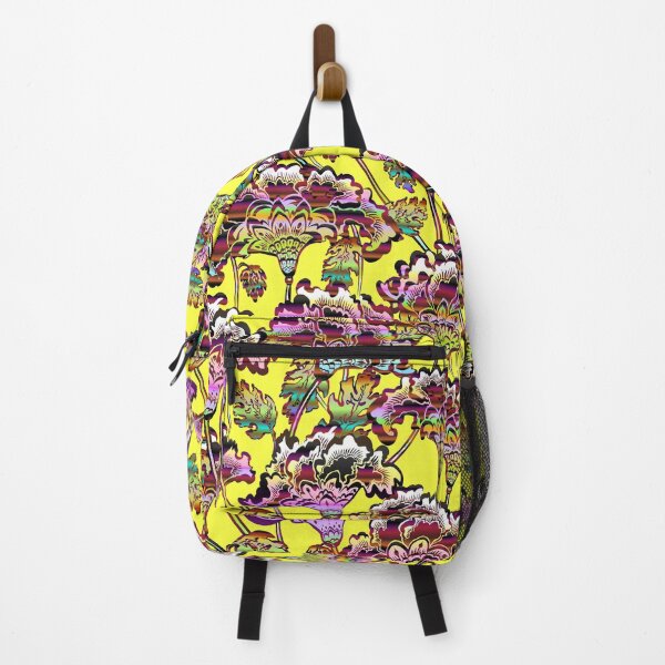 Item preview, eclectic futuristic floral yellow designed and sold by Ruth Cadioli.