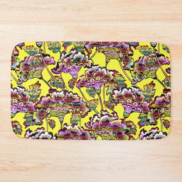 Item preview, eclectic futuristic floral yellow designed and sold by Ruth Cadioli.