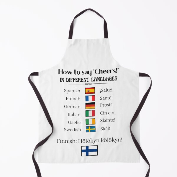 Item preview, How to say ‘Cheers!’ in different languages designed and sold by Elvira Hyvönen.
