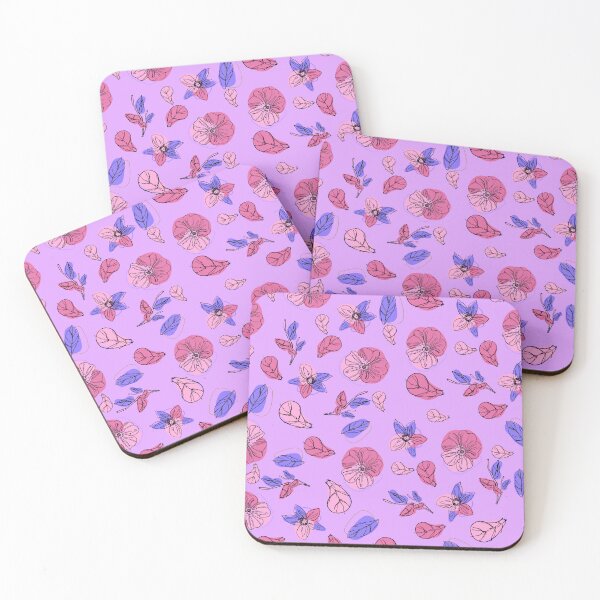 Item preview, Descending Blossoms and leaves cool pink print designed and sold by winsartistry.