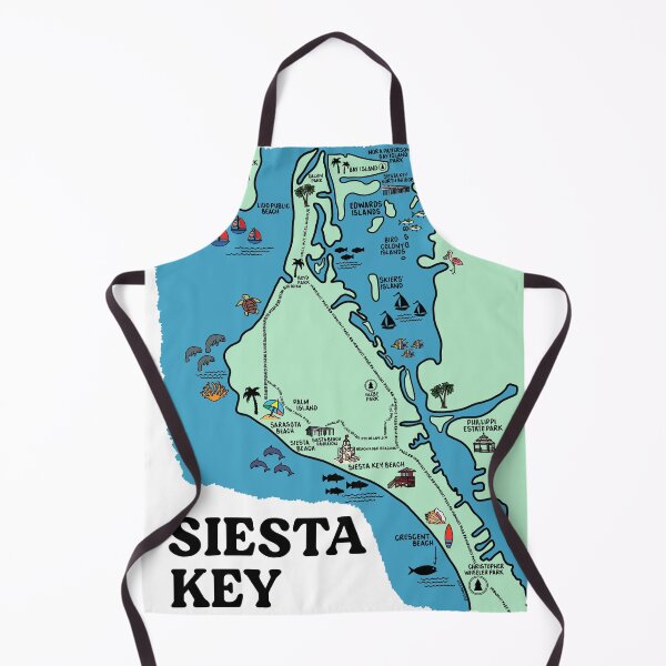 Item preview, Siesta Key Florida Map Art designed and sold by fiberandgloss.