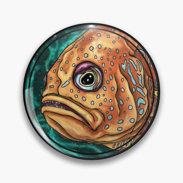 Artikelvorschau, Mürrische alte Fischmalerei, Pop-Art-Fisch entworfen und verkauft von NadiaChevrel.