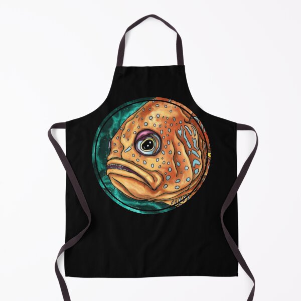 Item preview, Grumpy old fish painting, pop art fish designed and sold by NadiaChevrel.