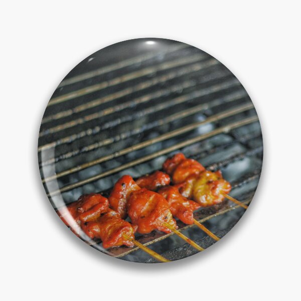 Item preview, Grilled pork skewers on the grill designed and sold by March Rider.