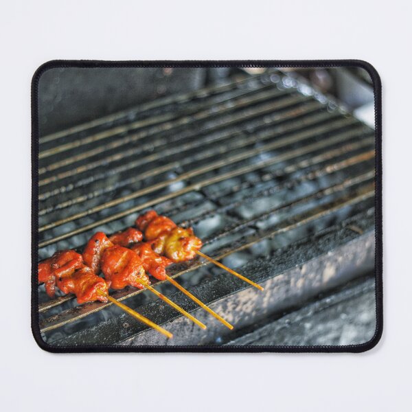 Item preview, Grilled pork skewers on the grill designed and sold by March Rider.