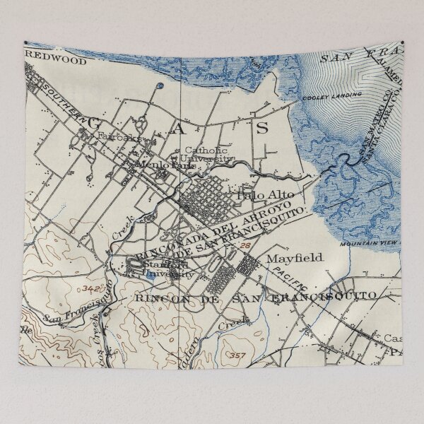 Item preview, Vintage Map of Palo Alto California (1899) designed and sold by BravuraMedia.