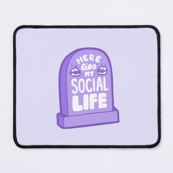 Item preview, Here Lies My Social Life in Lilac designed and sold by evannave.