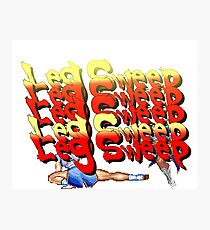 Street Fighter 2: Leg Sweep Edition Photographic Print