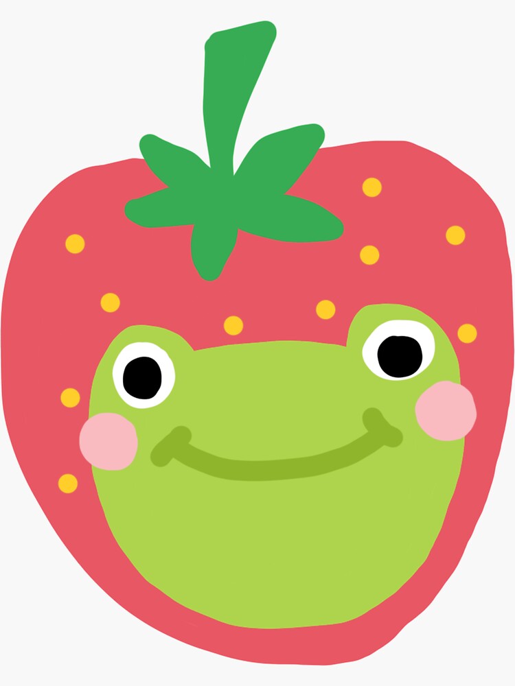 "Strawberry frog" Sticker for Sale by culturedpotato Redbubble