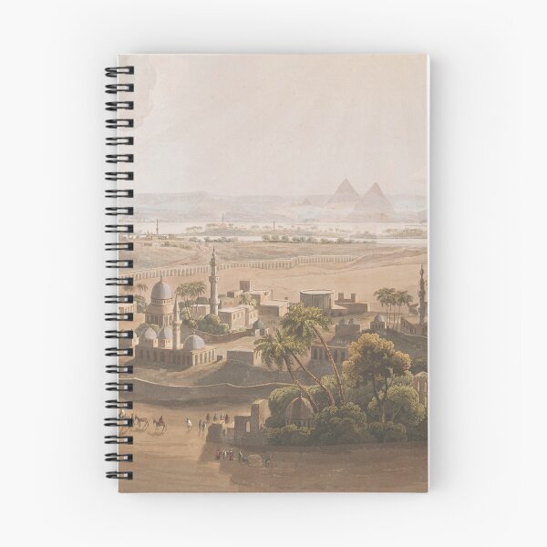 Item preview, Vintage Cairo Egypt & Giza Pyramids Illustation designed and sold by BravuraMedia.