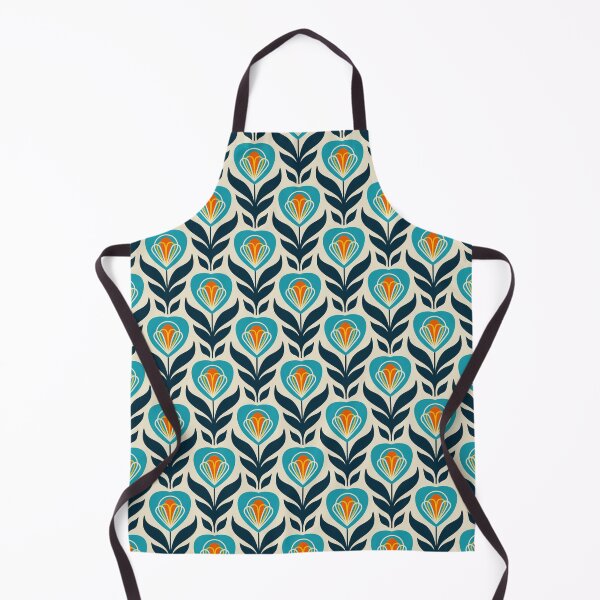 Item preview, 1086 - retro flowers, blue designed and sold by RouCouCou.