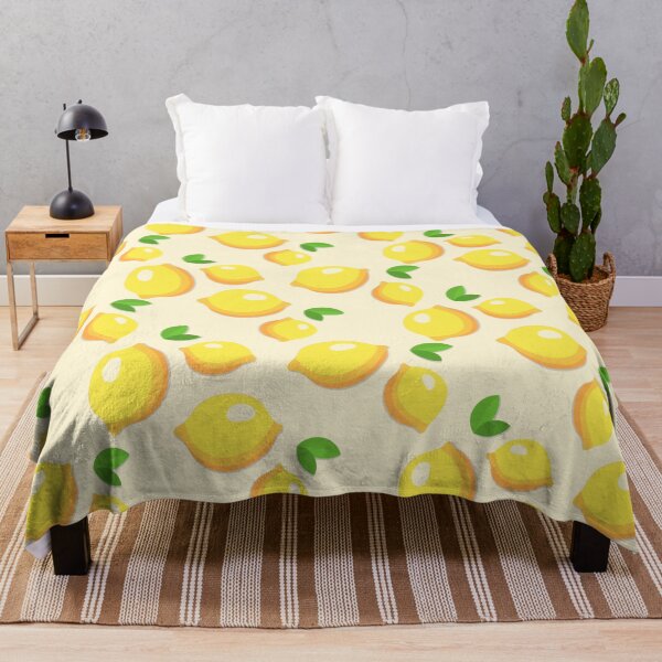 Item preview, Delicious Juicy Summer Yellow Lemon Pattern With Green Leaves designed and sold by risingrocket.