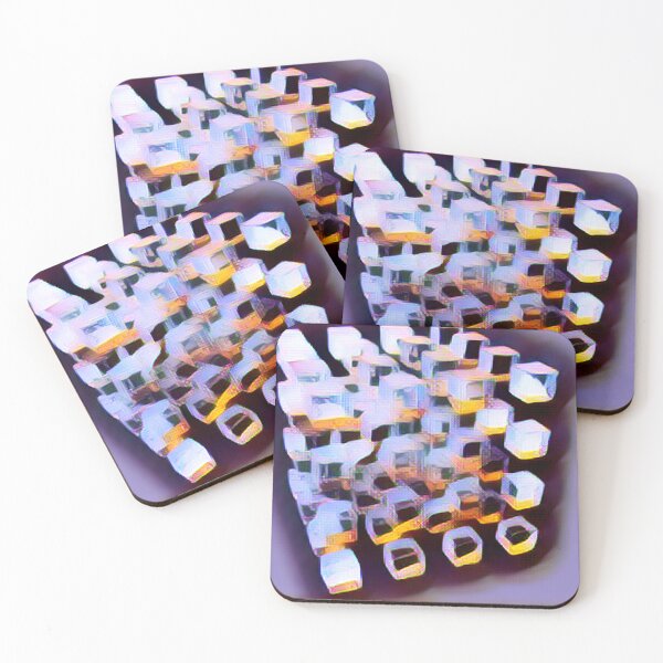 Item preview, Cubes on Purple and Yellow designed and sold by MUZA9.
