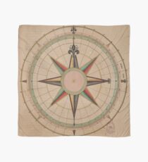 Pañuelo Diagrama de la rosa de la brújula de la vendimia (1664)