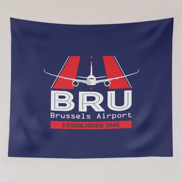 Item preview, BRU Brussels Airport Belgium - Plane Design designed and sold by FouDeeziner.
