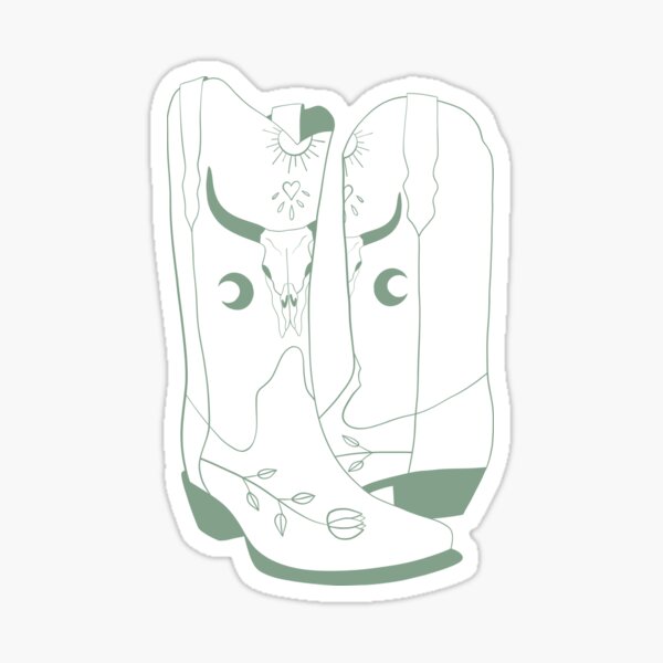 Item preview, Sage Green Boho Cowboy Boot  designed and sold by dreamingoutwest.