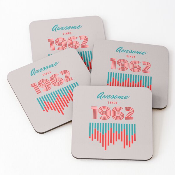 Item preview, Awesome since 1962 birthday graphic design designed and sold by Tshepomuza.