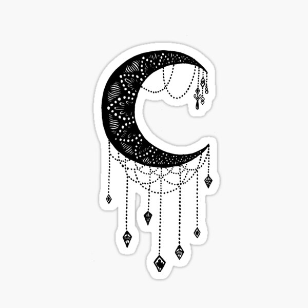 Unalome Crescent Moon Temporary Tattoo Set (2 tattoos) – TattooIcon