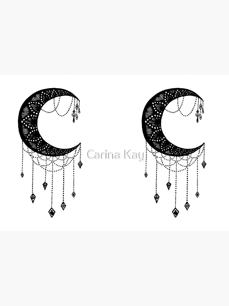 Violet crescent moon with flowers, feathers. Boho vintage design for woman  tattoo. Watercolor bohemian illustration Stock Illustration by ©zzzorikk  #458126360