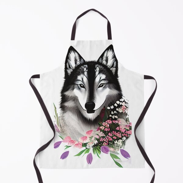 Artikelvorschau, Grauer Wolf mit Blumen entworfen und verkauft von ralick.