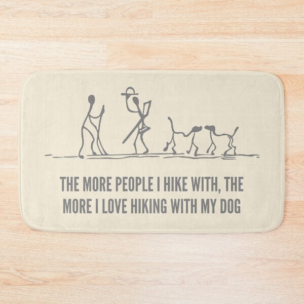 Item preview, Hiking with my dog sarcastic quote and illustration in line art designed and sold by WordStruggle.