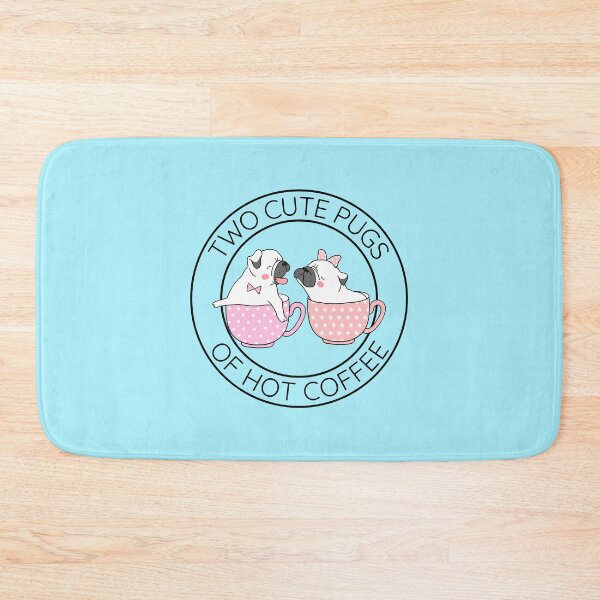 Item preview, Two Cute Pugs of Hot Coffee  designed and sold by to-esu.