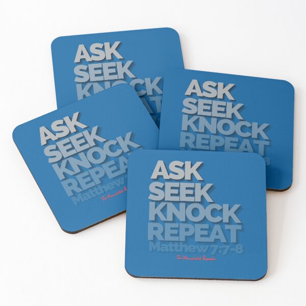 Item preview, Ask Seek, Knock Repeat - Blue and Silver designed and sold by TheReporter1.