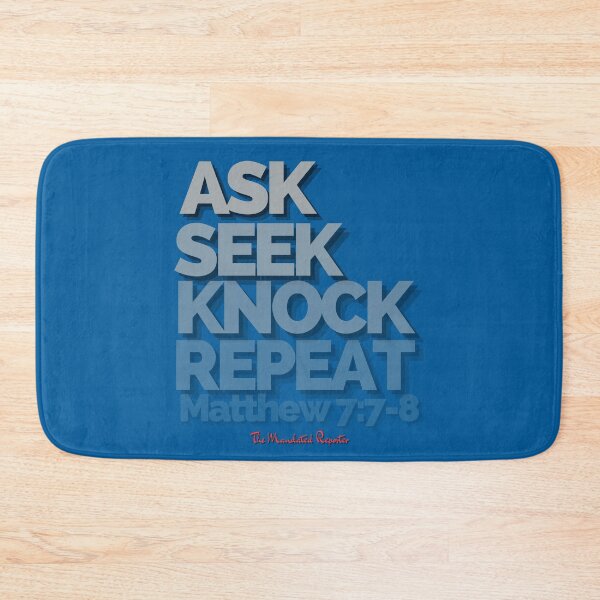 Item preview, Ask Seek, Knock Repeat - Blue and Silver designed and sold by TheReporter1.