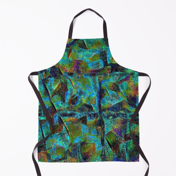 Item preview, Earth Music - Teal, Cyan, Gold Tones Collage Impression designed and sold by Lawrence White.