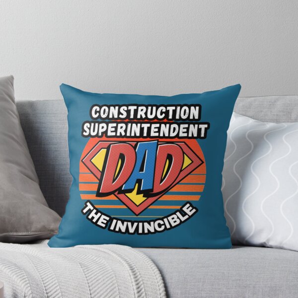 Item preview, CONSTRUCTION SUPERINTENDENT  DAD THE INVINCIBLE VINTAGE  RETRO AND SUPERHERO DESIGN PERFECT F Classi designed and sold by Delphineclarks.
