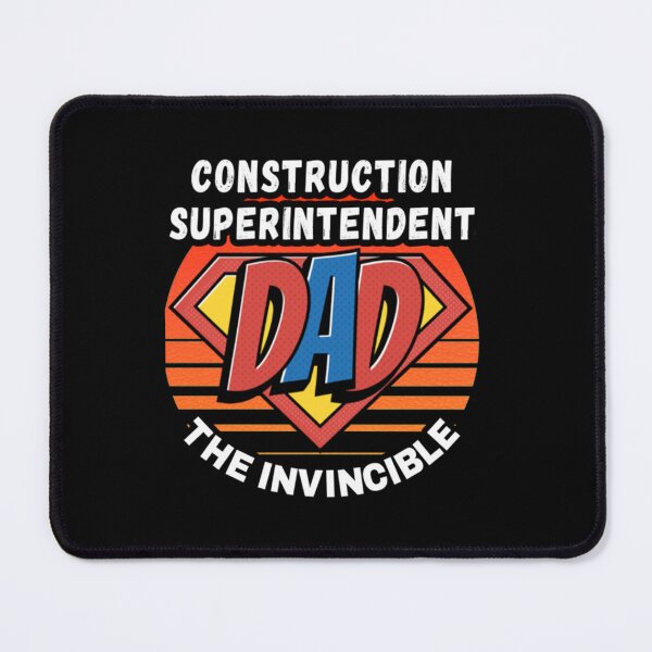 Item preview, CONSTRUCTION SUPERINTENDENT  DAD THE INVINCIBLE VINTAGE  RETRO AND SUPERHERO DESIGN PERFECT F Classi designed and sold by Delphineclarks.