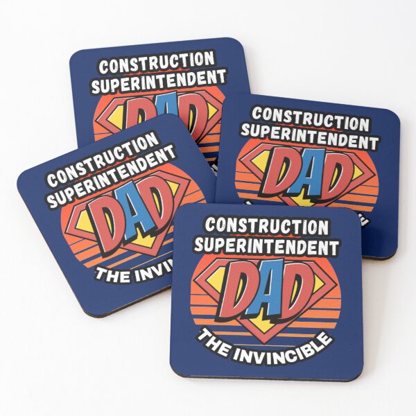 Item preview, CONSTRUCTION SUPERINTENDENT  DAD THE INVINCIBLE VINTAGE  RETRO AND SUPERHERO DESIGN PERFECT F Classi designed and sold by Delphineclarks.