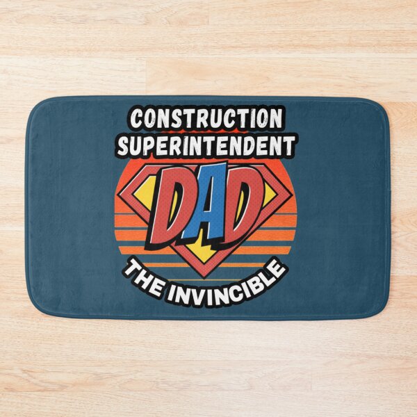Item preview, CONSTRUCTION SUPERINTENDENT  DAD THE INVINCIBLE VINTAGE  RETRO AND SUPERHERO DESIGN PERFECT F Classi designed and sold by Delphineclarks.