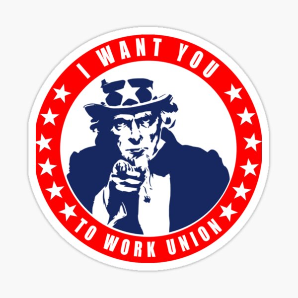 Item preview, Funny Uncle Sam - Work Union   designed and sold by Delphineclarks.