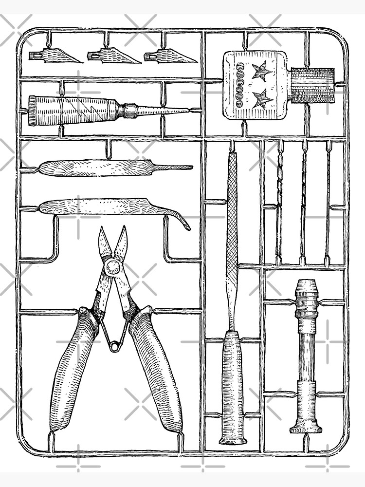 "Adventurer's toolkit Kit model builder" Sticker for Sale by