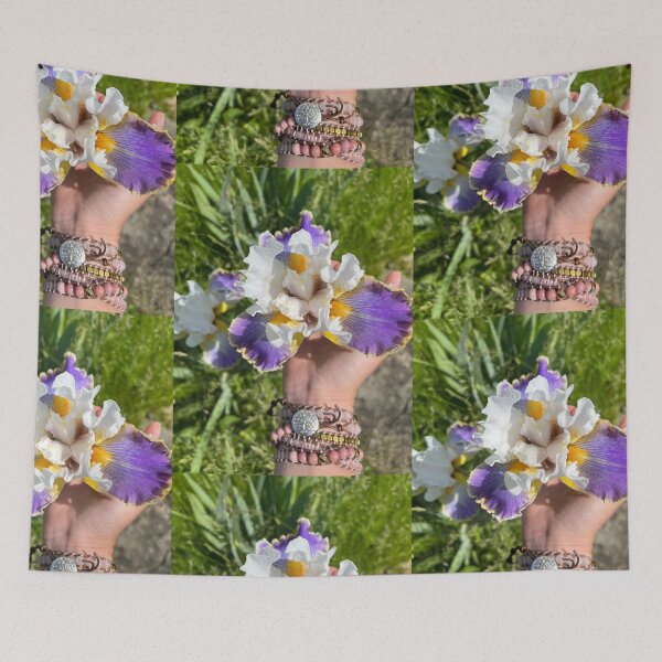 Item preview, Spring beaded Iris designed and sold by TherapeuticNest.