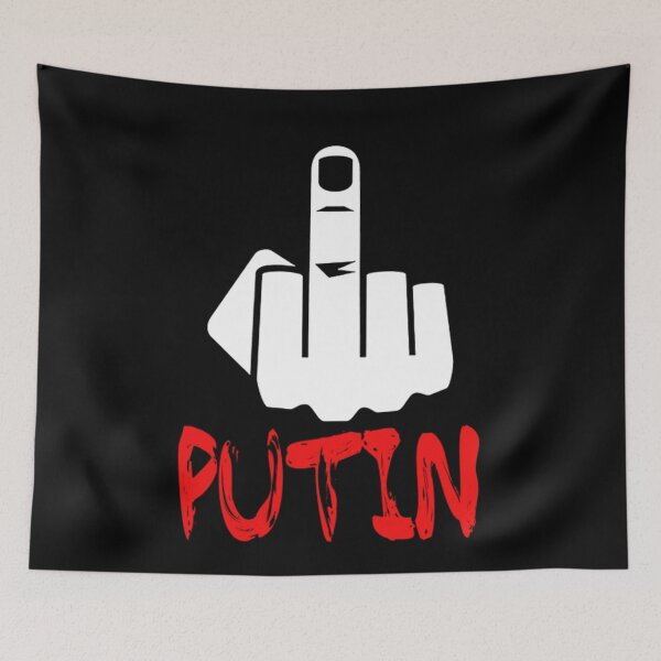 Item preview, Vintage Middle Finger Ukrainian Flag F Putin 2022 designed and sold by Solvers199Shio.