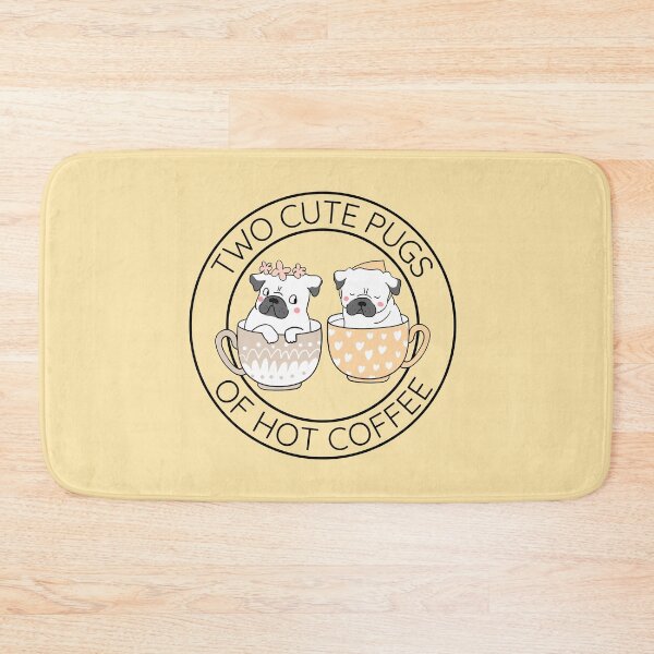 Item preview, Two Cute Pugs of Hot Coffee  designed and sold by to-esu.