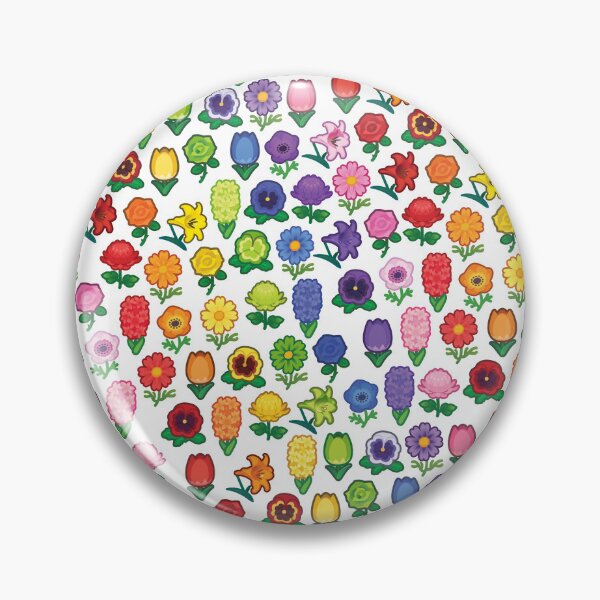 Rainbow Flower Power Pin