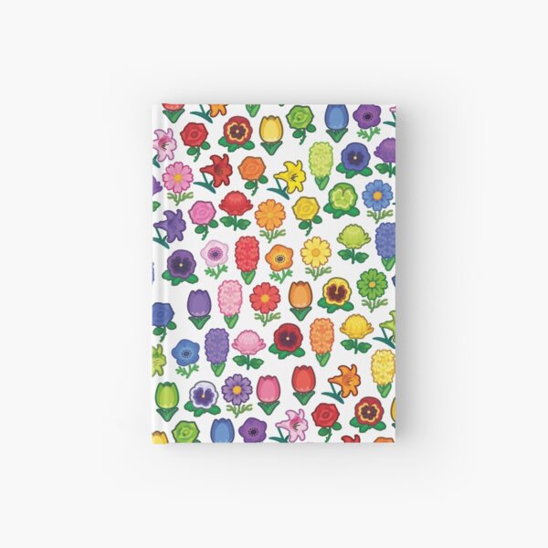 Rainbow Flower Power Hardcover Journal