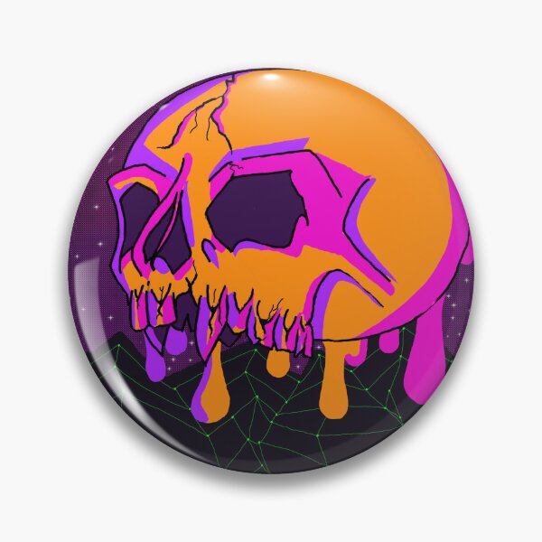 Item preview, Cyber Goth Lofi Skull designed and sold by ZombieCheshire.