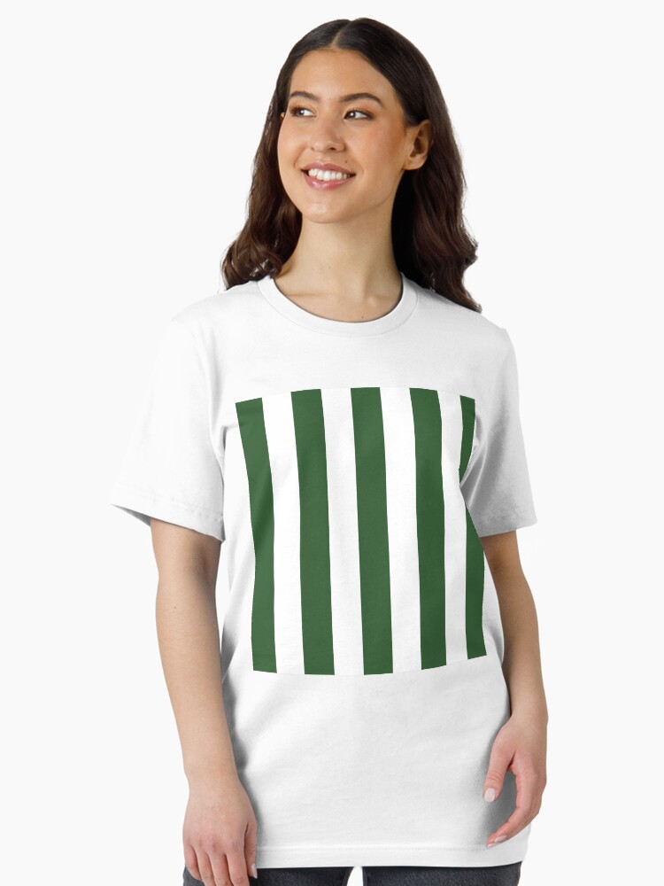 pine green and white shirt